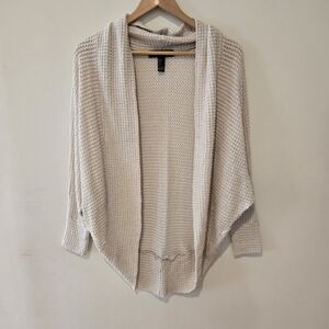 BNWOT Forever21 beige tan popcorn knit batwing dolman cardigan small